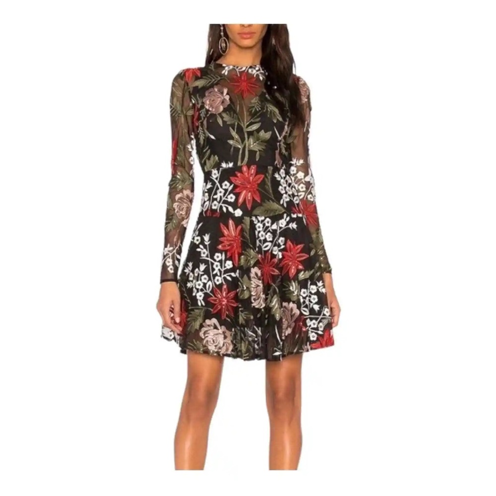 Bronx and banco Bonita sequin embroidered mesh dress